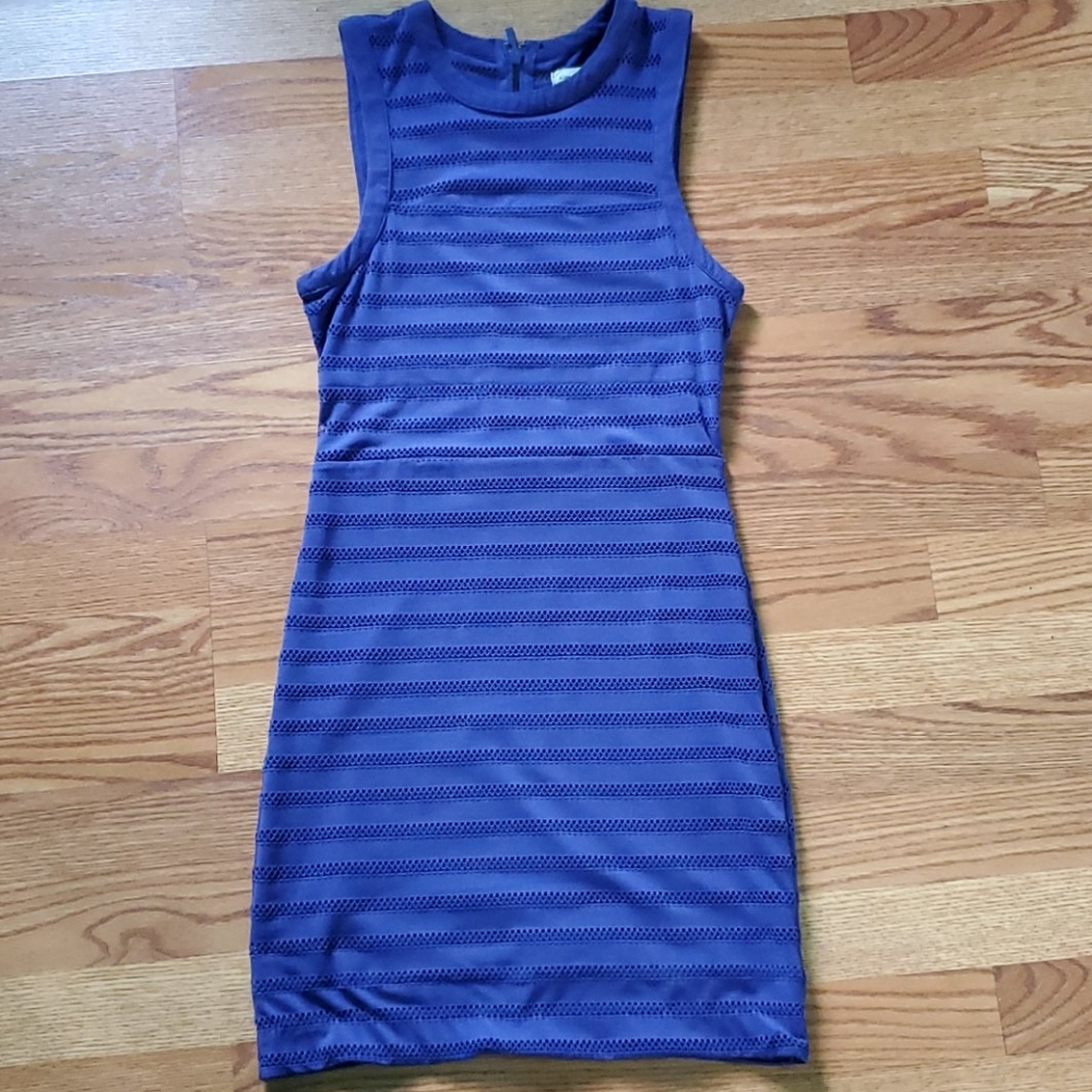 Purple Mini dress with mesh detailing